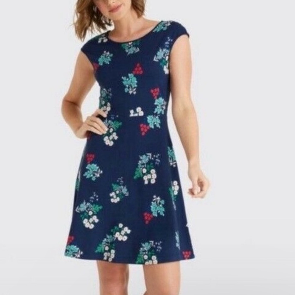 Draper James blue floral dress